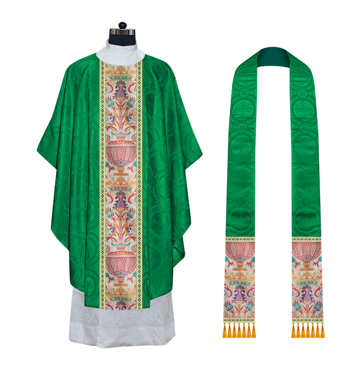 Coronation Tapestry Chasuble Braided with Trims
