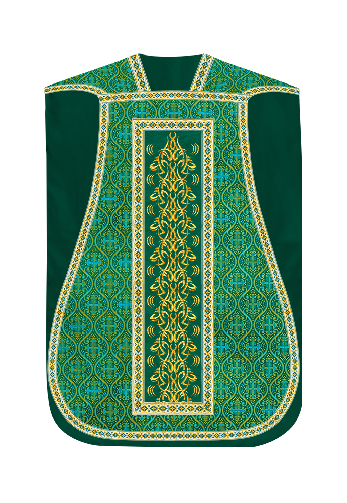 Roman Fiddleback Chasuble With Enhanced Embroidery  & trims