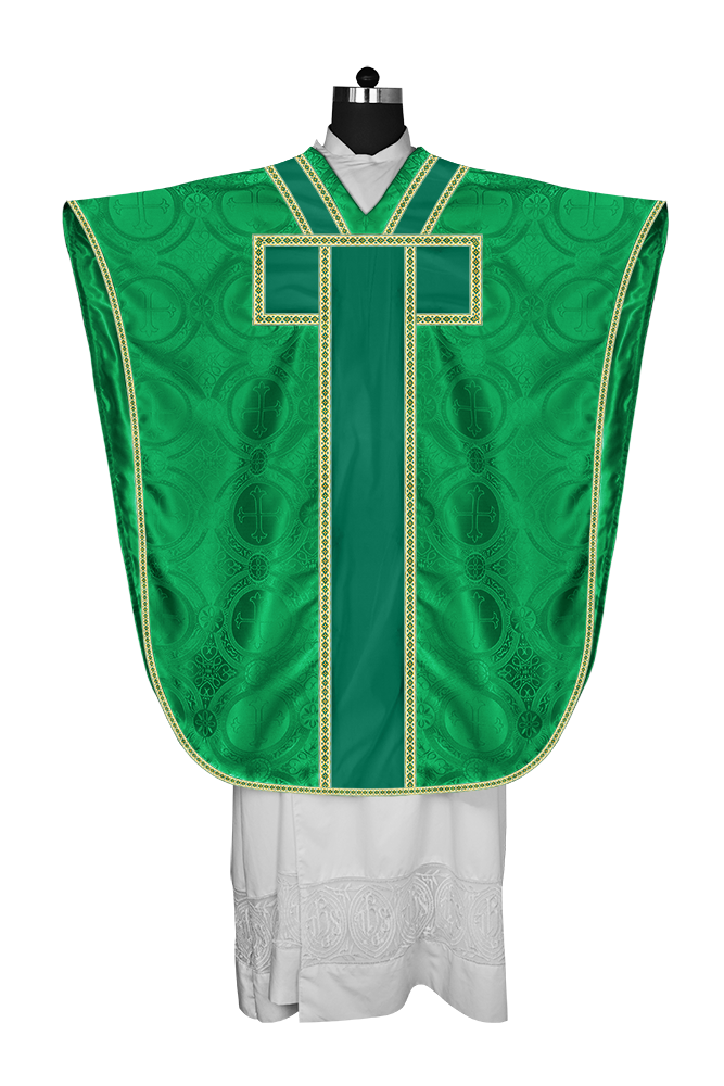 Casulla borromea adornada con trenzas tejidas 