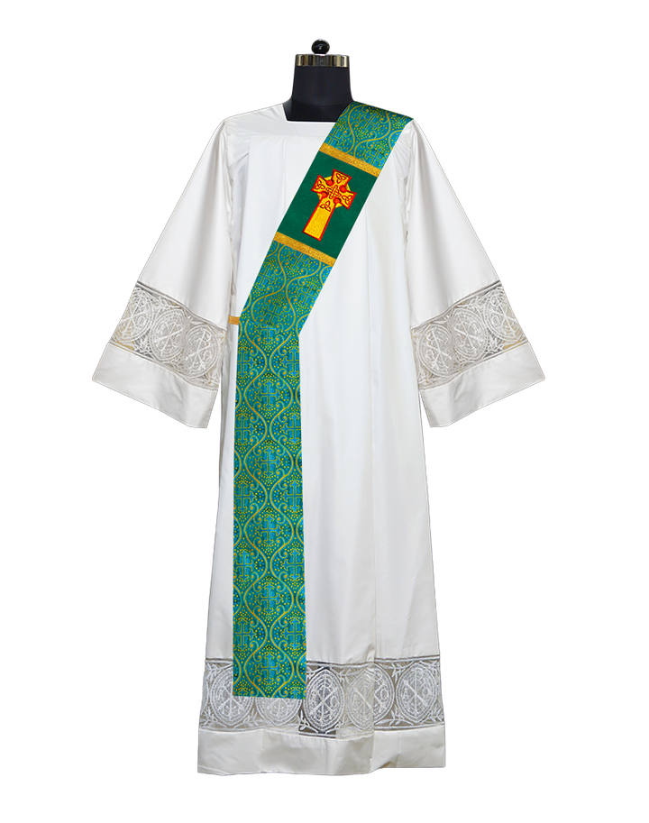 Celtic Cross Adorned Deacon Stole