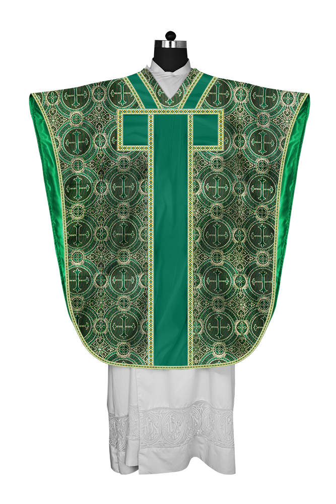 Casulla borromea adornada con trenzas tejidas 