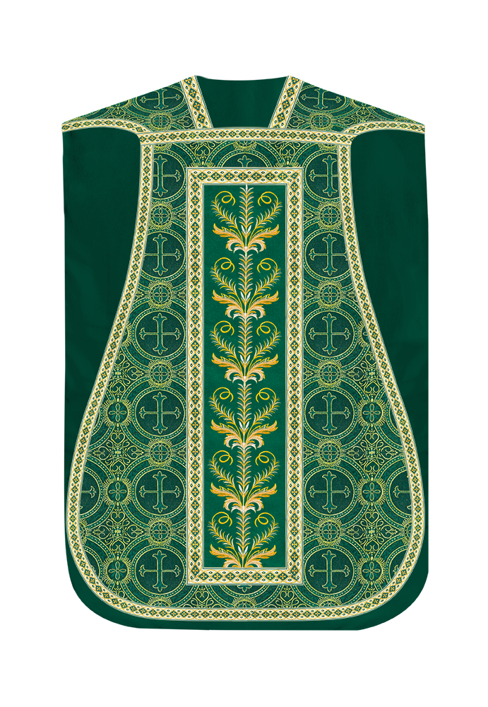 Roman Chasuble Vestment With Detailed Orphrey