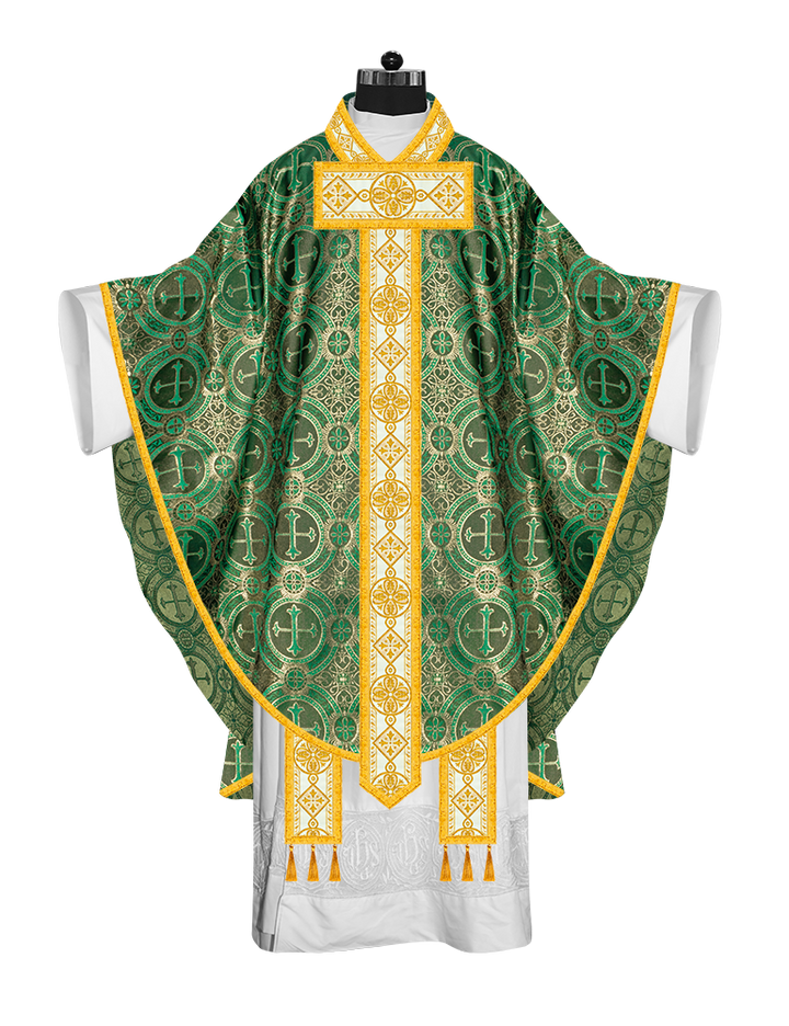 Gothic Chasuble Featuring Beautiful Golden Braided Trims