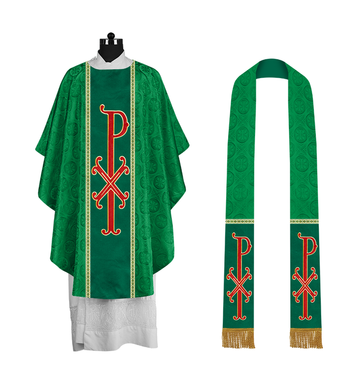 Gothic Chasuble with Ornate PAX Design