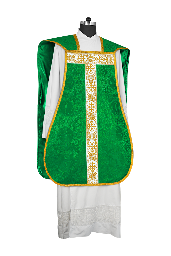 Casulla católica romana con motivo espiritual 