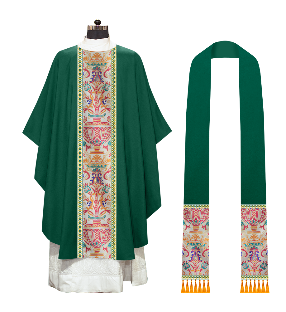 Coronation Tapestry Chasuble Braided with Trims