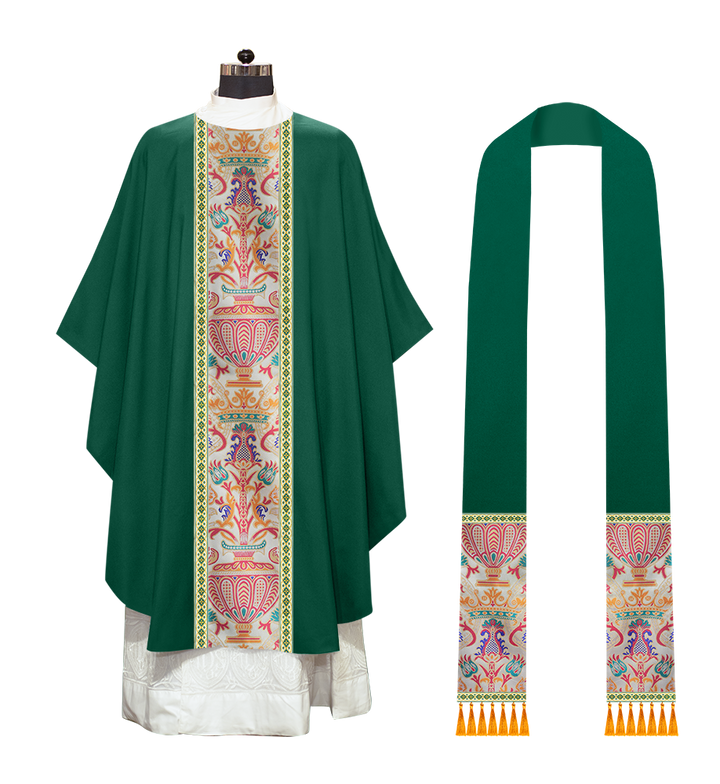 Coronation Tapestry Chasuble Braided with Trims