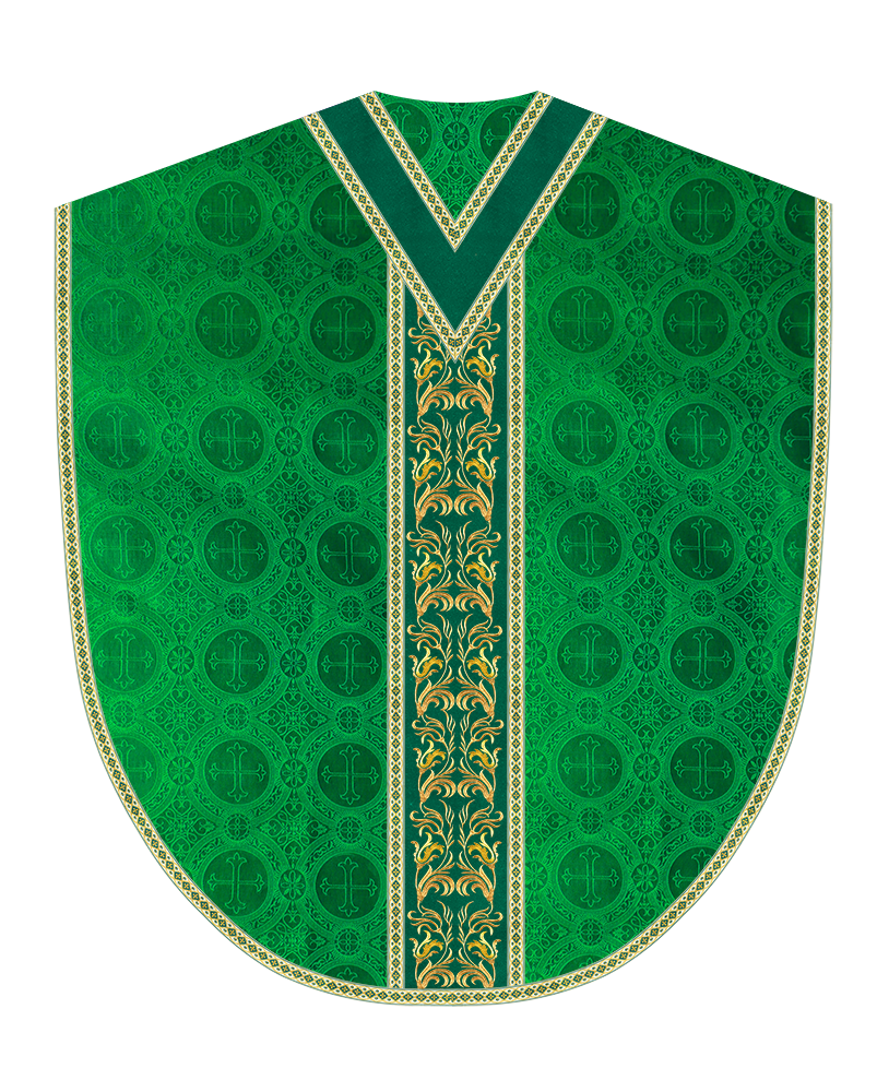 Liturgical Borromean Chasuble With Detailed Embroidery and Trims