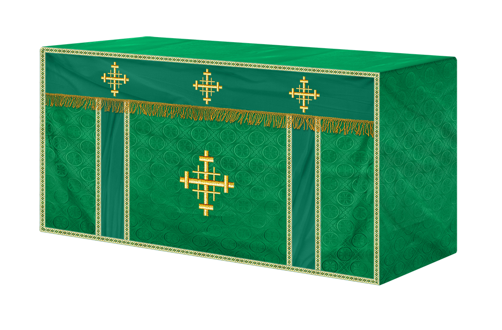 Liturgical Altar Cloth with Jerusalem Cross Motif