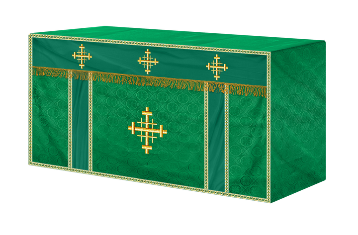 Liturgical Altar Cloth with Jerusalem Cross Motif