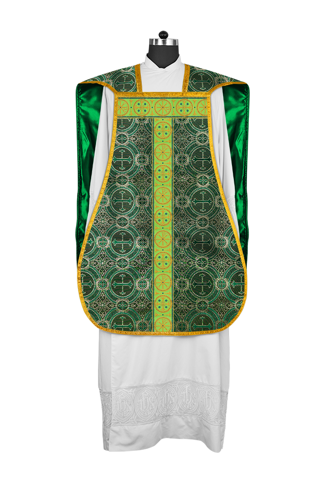 Casulla romana con orfebrería adornada 