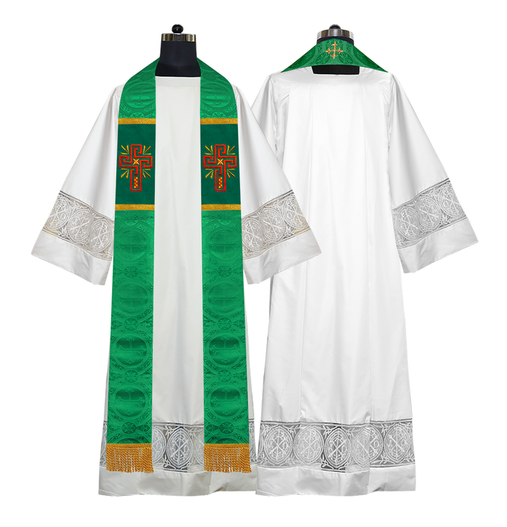 Glory Cross Embroidered Clergy Stole