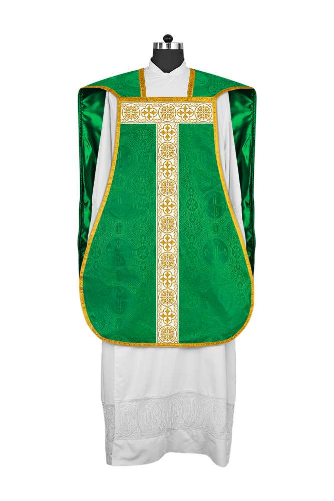 Casulla católica romana con motivo espiritual 