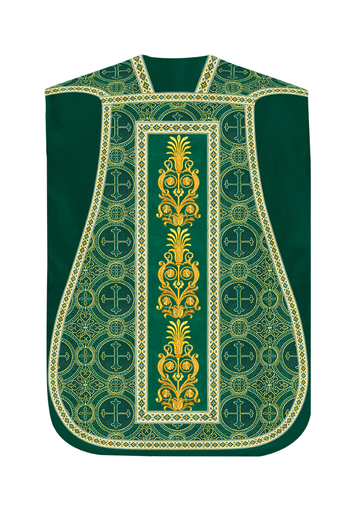 Roman Chasuble Vestments Adorned With Trims