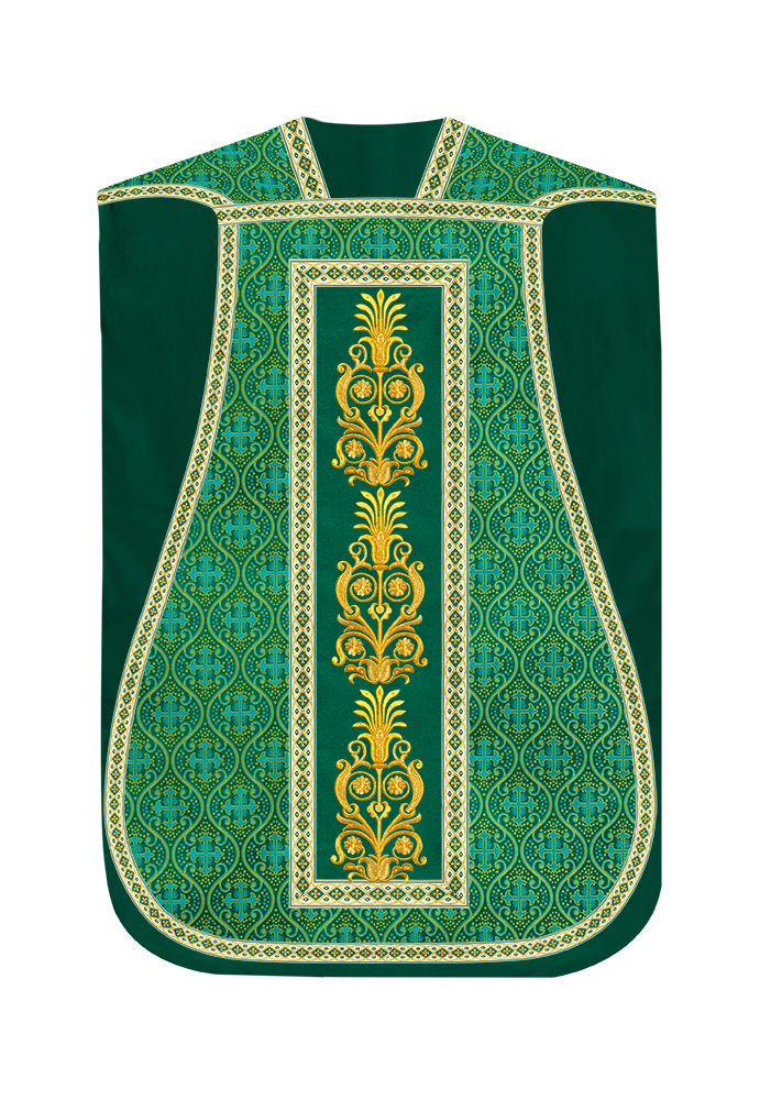 Roman Chasuble Vestments Adorned With Trims