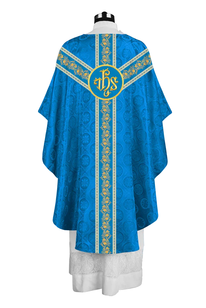 Priest Gothic Chasuble with Grapes Embroidered Orphrey