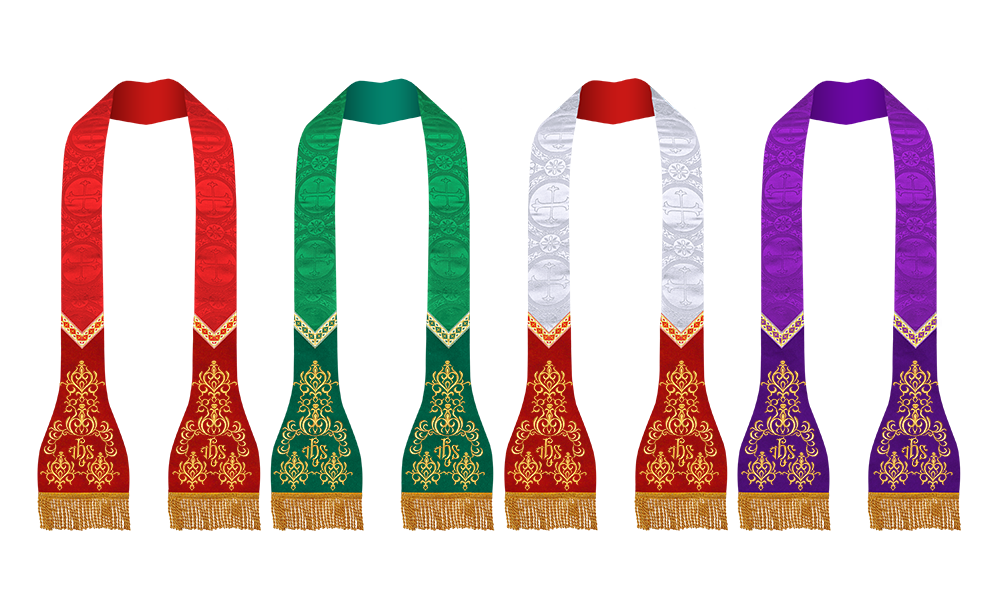 Set of Four Roman Stole with Ornate trims