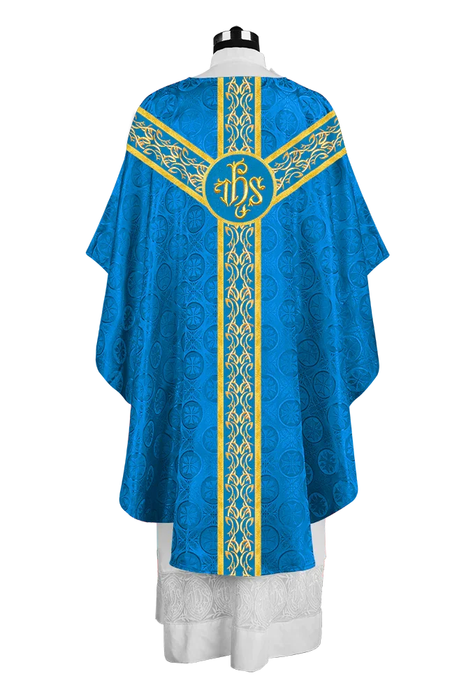 Exquisite Gothic Chasuble with Ornate Embroidery Trims
