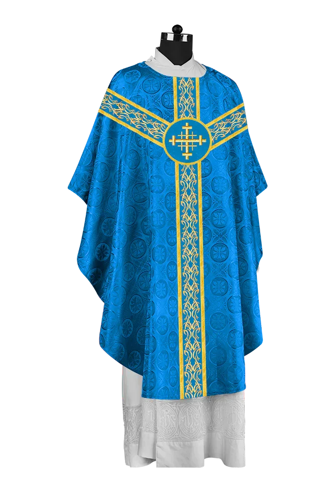 Exquisite Gothic Chasuble with Ornate Embroidery Trims