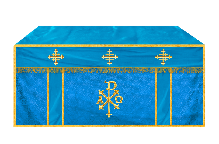 Church Altar Cloth with Embroidered PAX and Cross