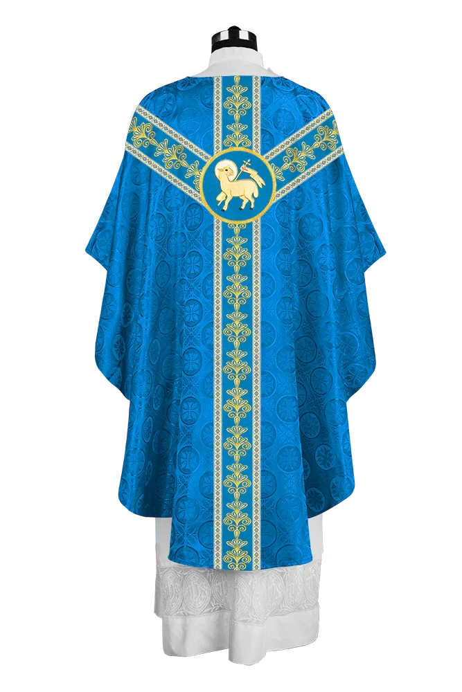 Ornate Gothic Chasuble with Y-type Embroidered Orphrey