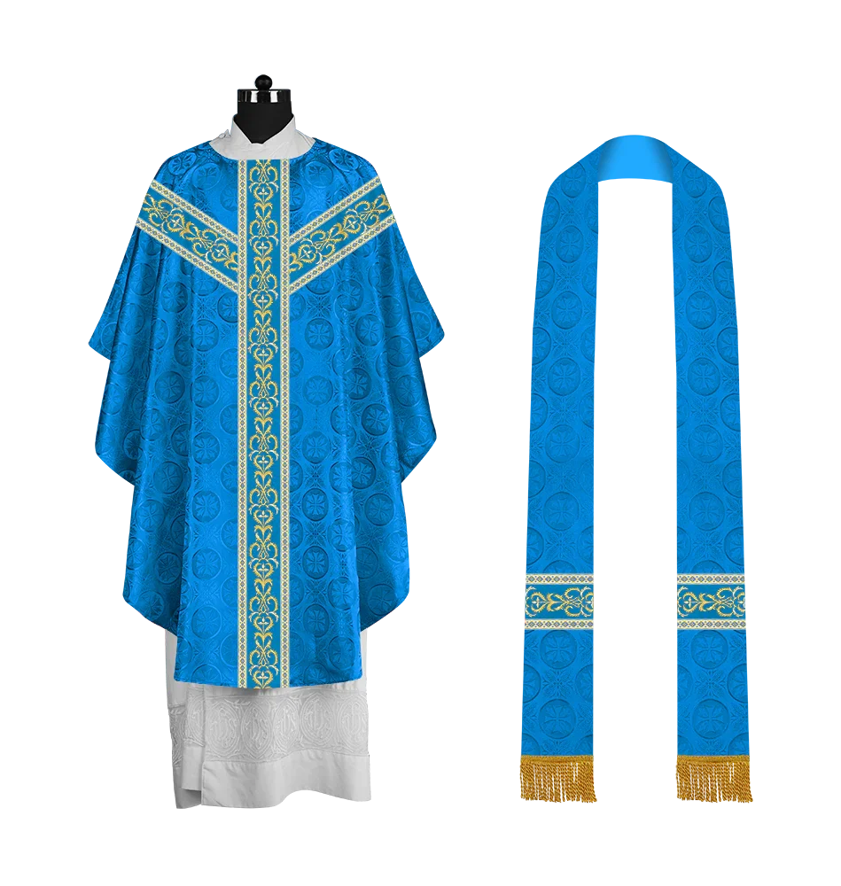 Exquisitely Embroidered Gothic Chasuble Liturgical Vestment
