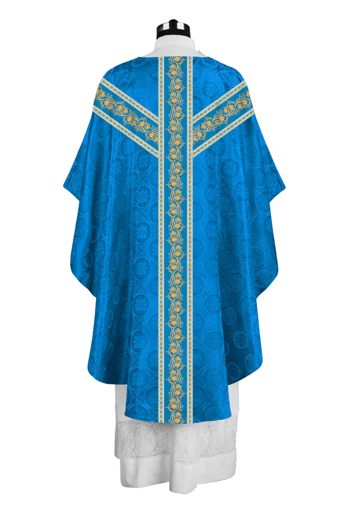 Priest Gothic Chasuble with Grapes Embroidered Orphrey