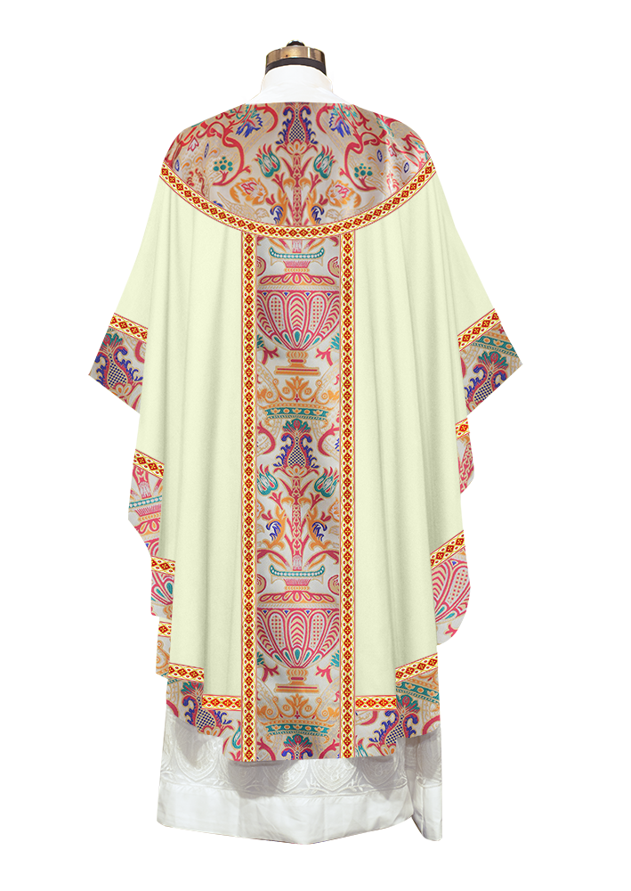 Tapestry Gothic Chasuble Adorned With Braids and Trims