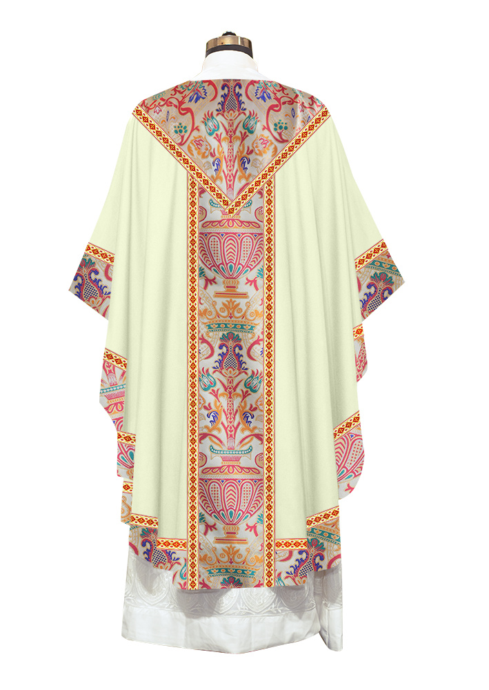Tapestry Gothic Chasuble Adorned With Braids and Trims