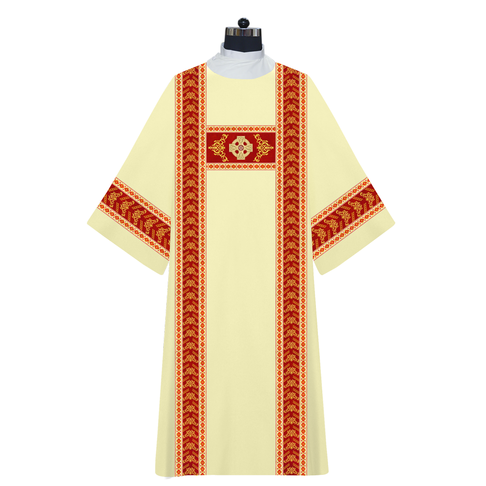 Liturgical Dalmatics With Ornate Braids and CEEC Logo