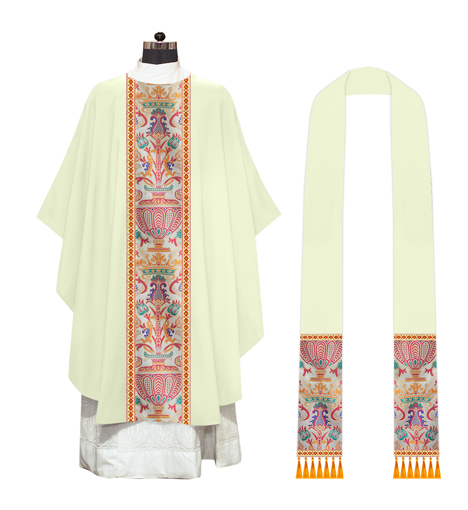 Coronation Tapestry Chasuble Braided with Trims