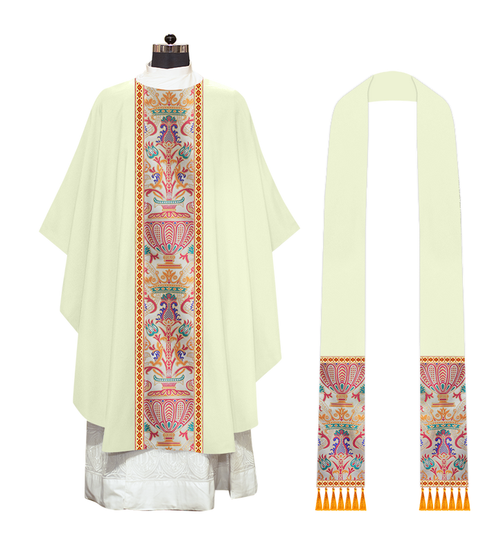 Coronation Tapestry Chasuble Braided with Trims