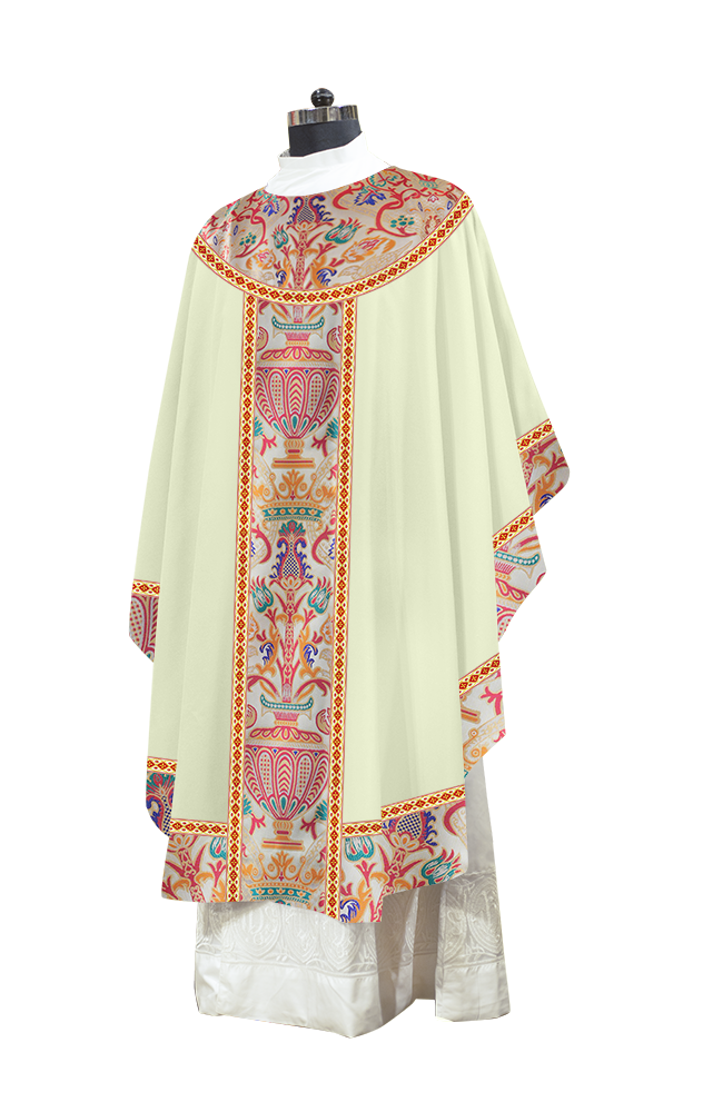 Tapestry Gothic Chasuble Adorned With Braids and Trims