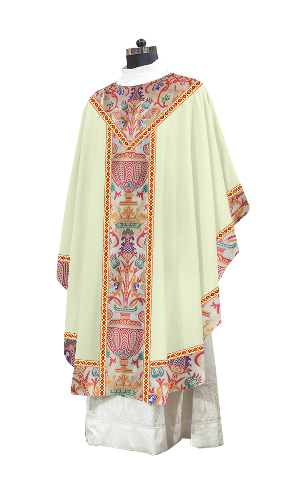 Tapestry Gothic Chasuble Adorned With Braids and Trims