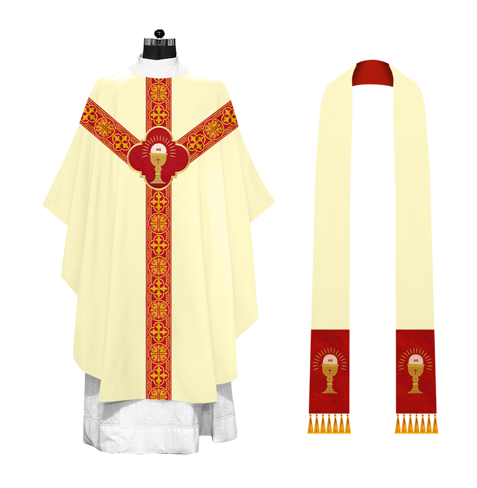 Gothic Chasuble with Ornate Braided Trims