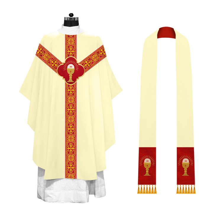 Gothic Chasuble with Ornate Braided Trims