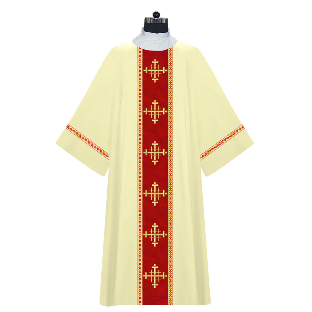 Dalmatics With Ornated Spiritual Cross and Trims