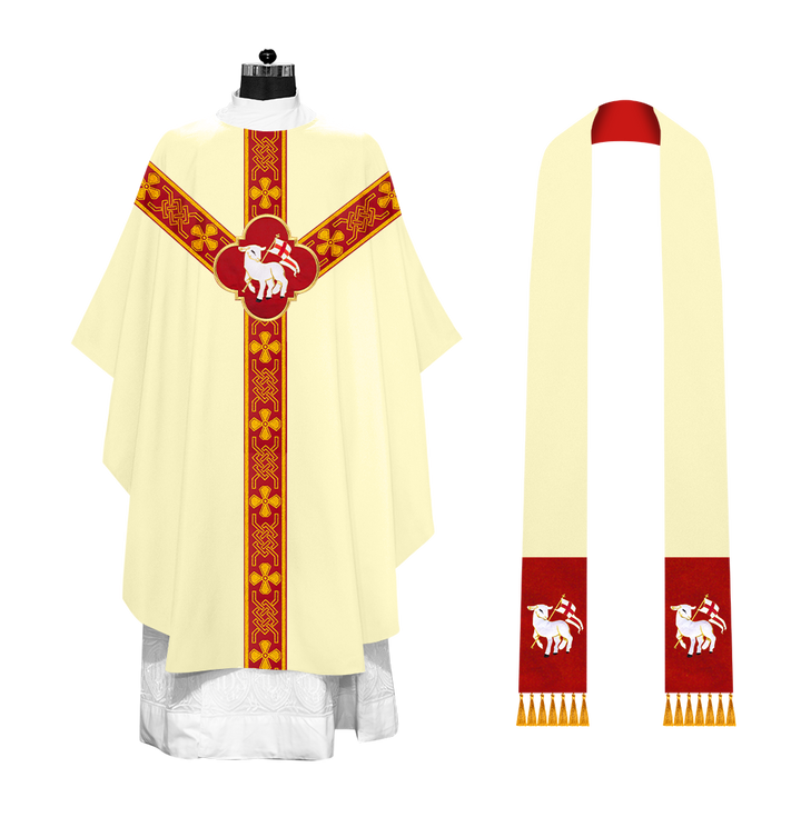 Gothic Chasuble with Motif and Trims