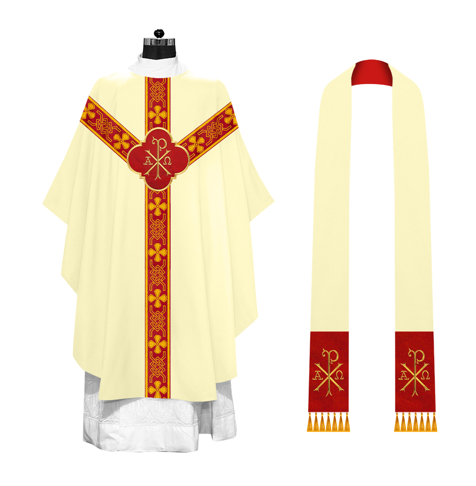 Gothic Chasuble with Motif and Trims