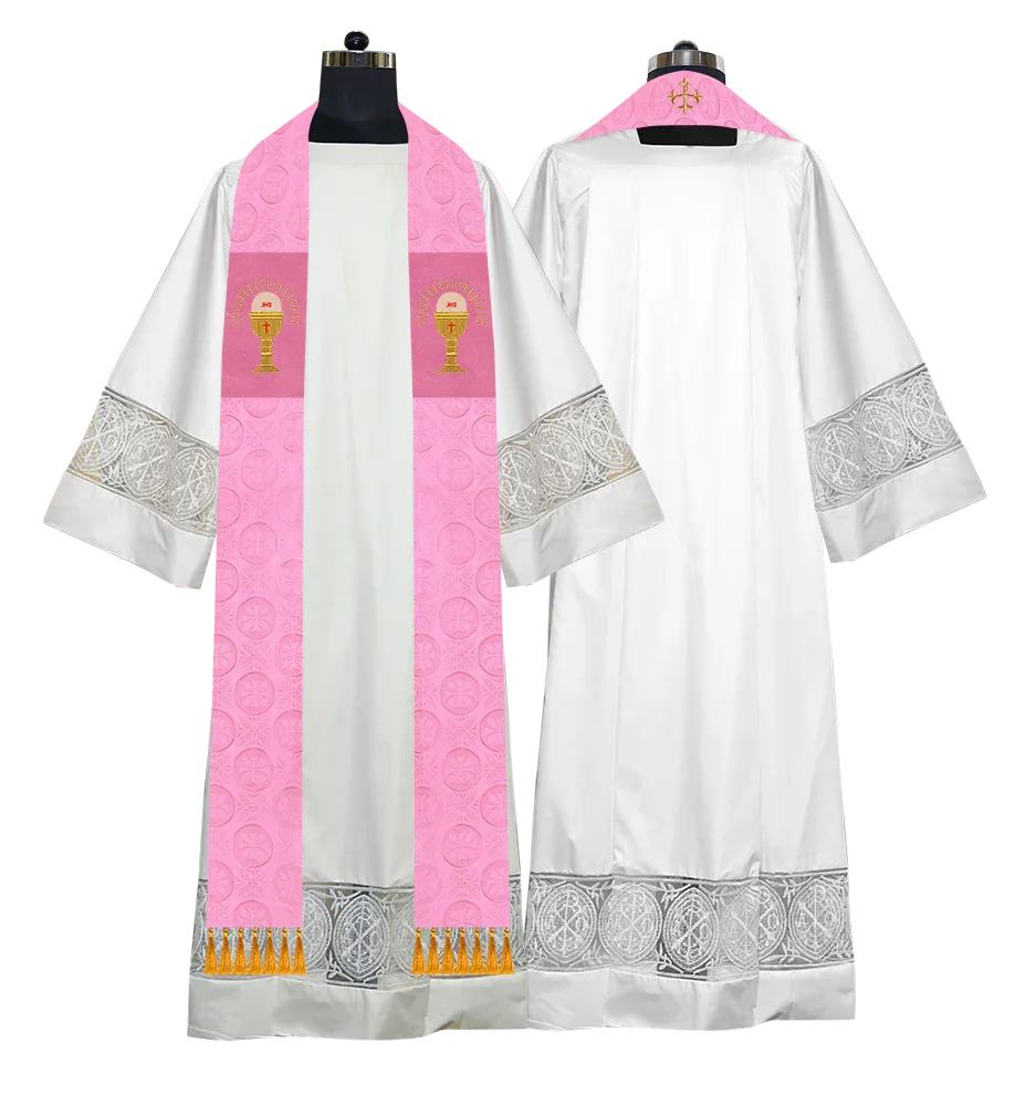 Ordination Stole with Embroidered Spiritual Motif