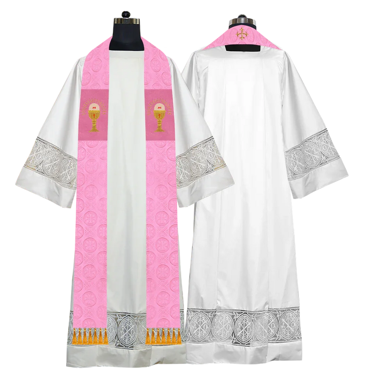 Ordination Stole with Embroidered Spiritual Motif