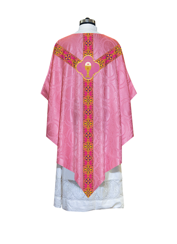 Pugin Chasuble with Braided Lace Orphrey