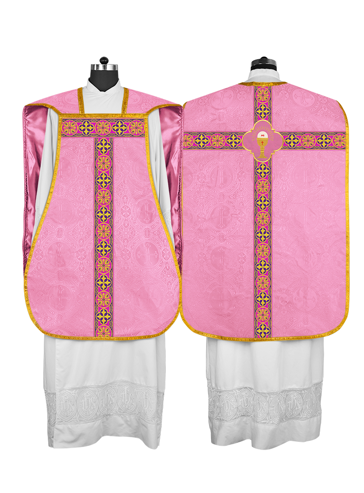 Fiddleback romano con ribetes trenzados tejidos 