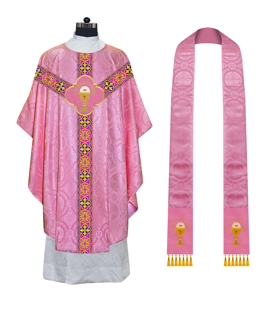 Gothic Chasuble with Cross Braided Trims