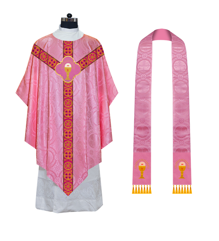 Divine Pugin Chasuble with Braided Lace Orphrey