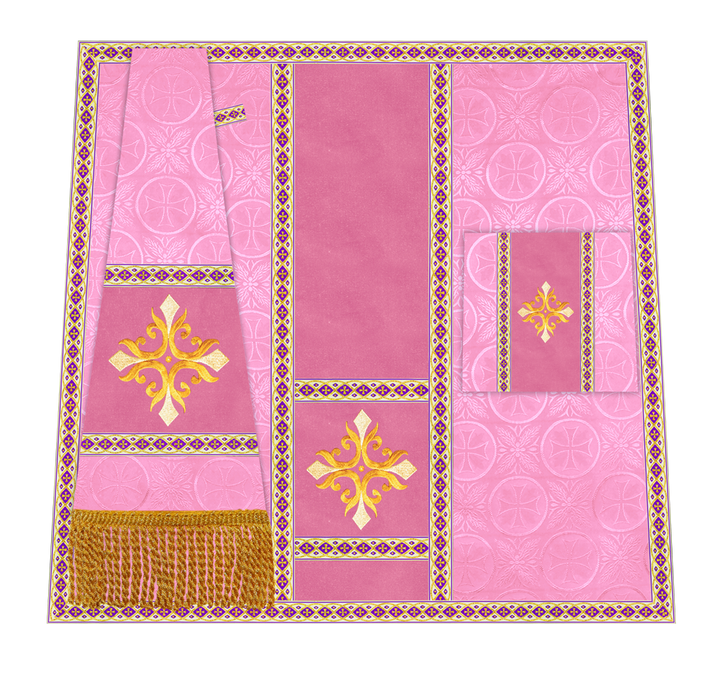 Traditional Altar Mass Set with  Embroidered Motifs