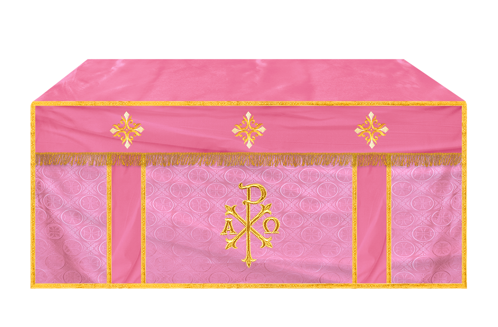 Church Altar Cloth with Embroidered PAX and Cross
