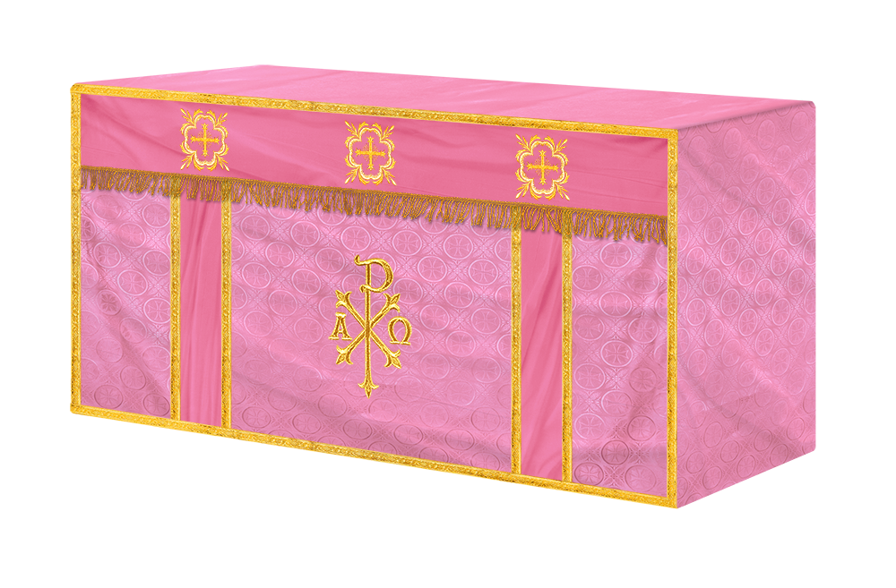 Church Altar Cloth with Embroidered PAX and Cross