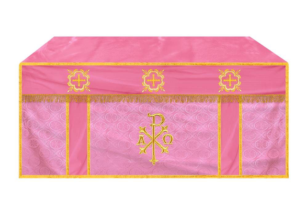 Church Altar Cloth with Embroidered PAX and Cross