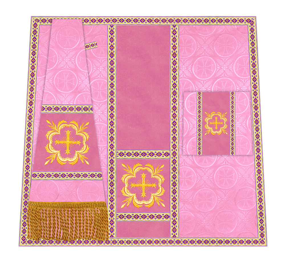 Traditional Altar Mass Set with  Embroidered Motifs